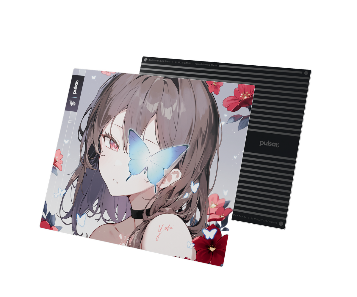 Yuki Aim x Pulsar - Superglide3 Glass Mousepad (Yuki Aim Edition)