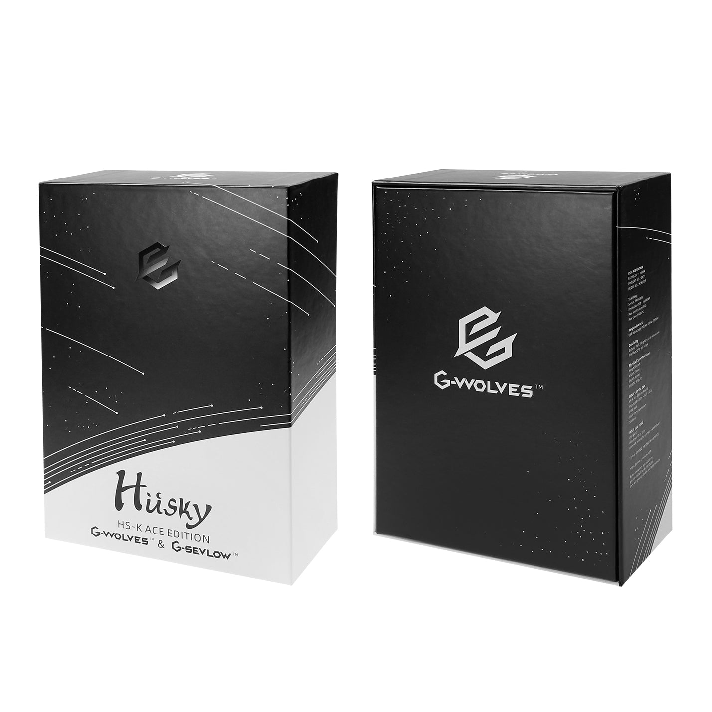 G-wolves HSK "Husky" Ultralight Wired Gaming Mouse - 3389 Sensor - Transparent Blue Edition