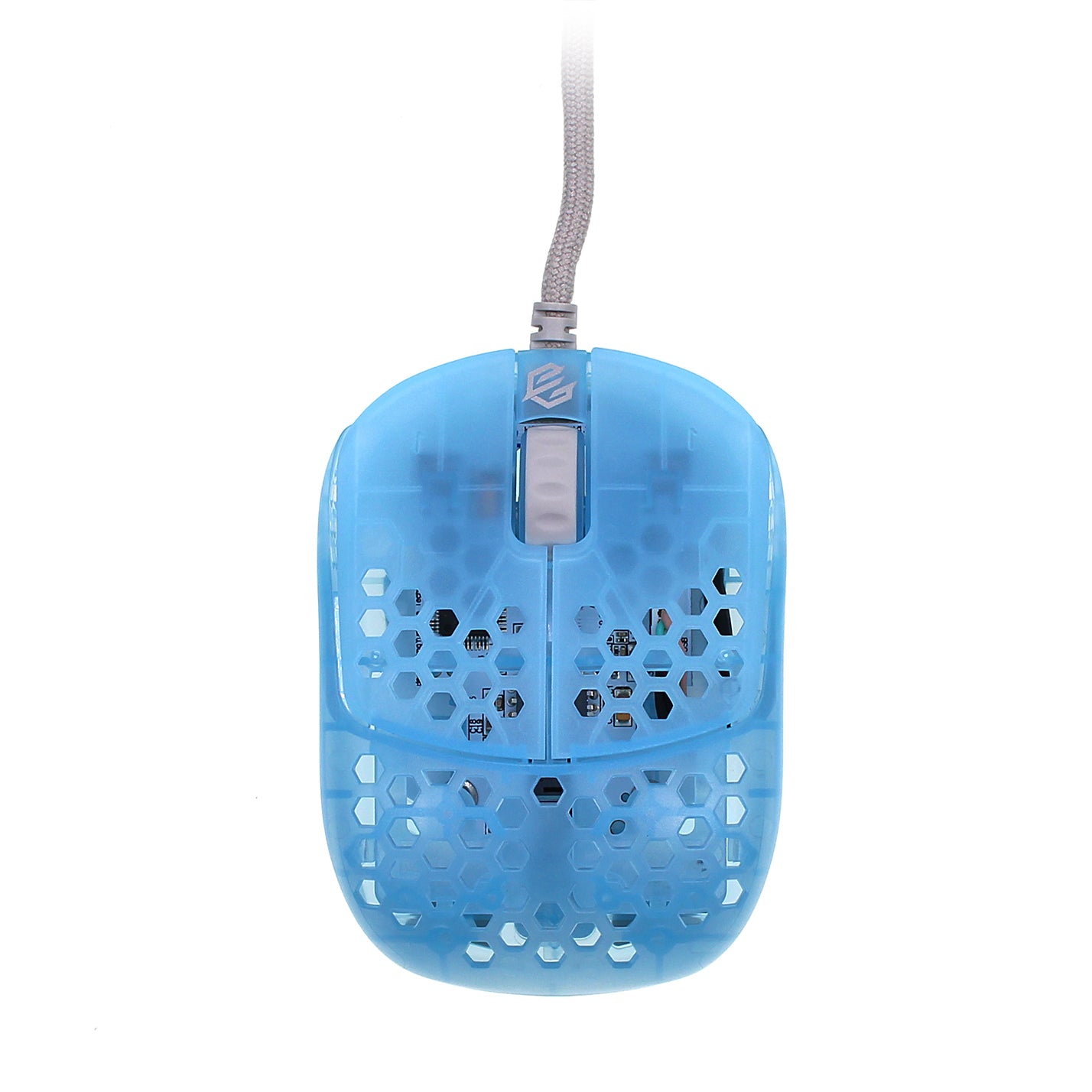 G-wolves HSK "Husky" Ultralight Wired Gaming Mouse - 3389 Sensor - Transparent Blue Edition