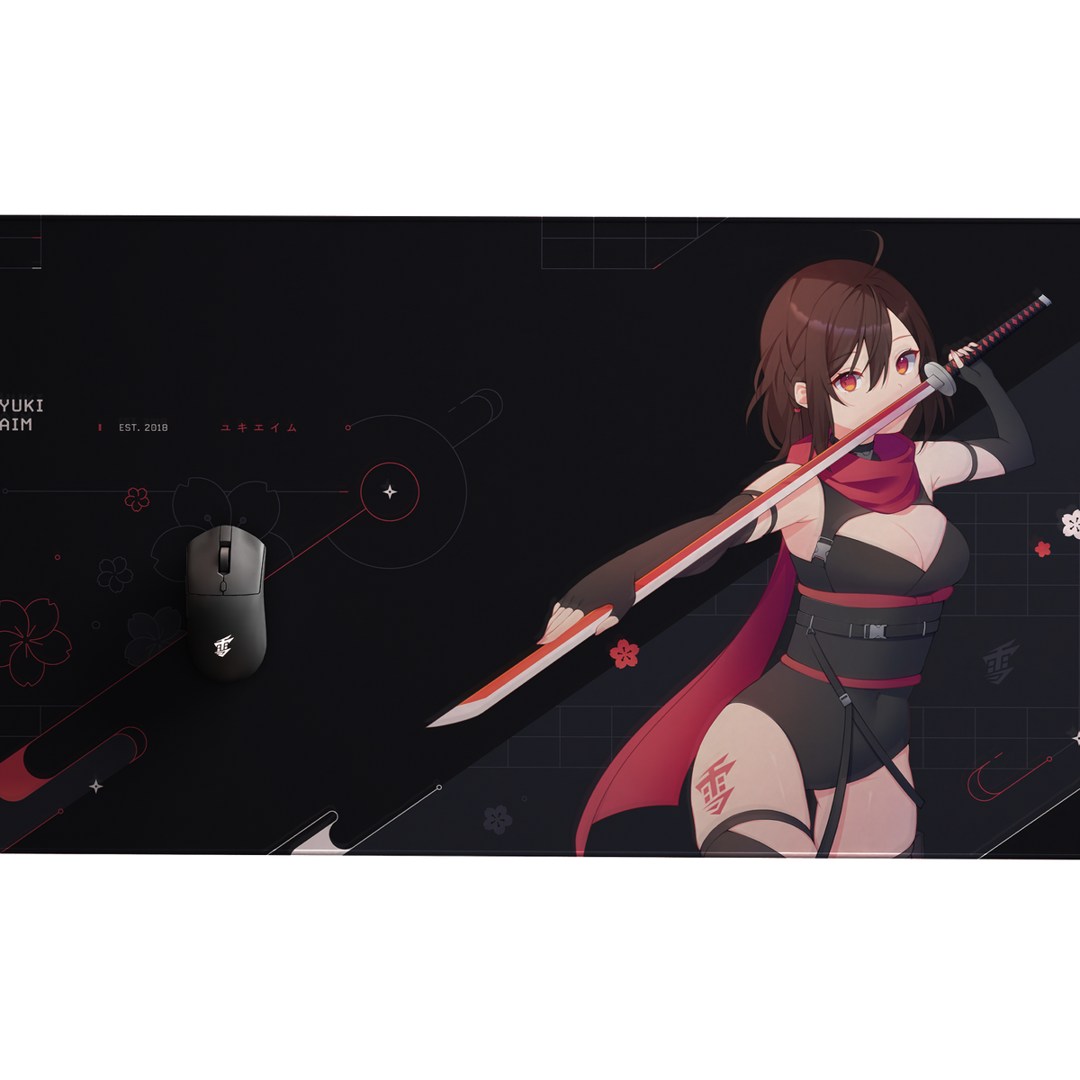 Yuki Aim - 2023 Drop 1 - Katana XL Mousepad Limited (Black)