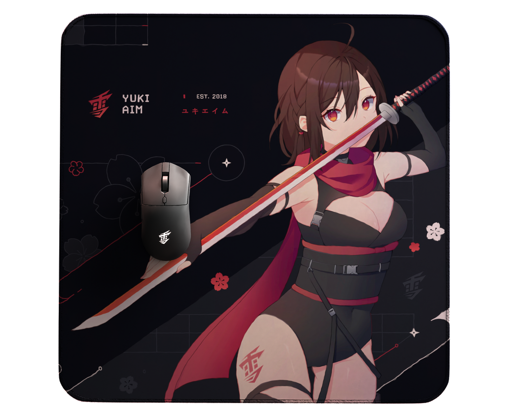 YUKI AIM ONI MASK MOUSEPAD (BLACK) | mdh.com.sa