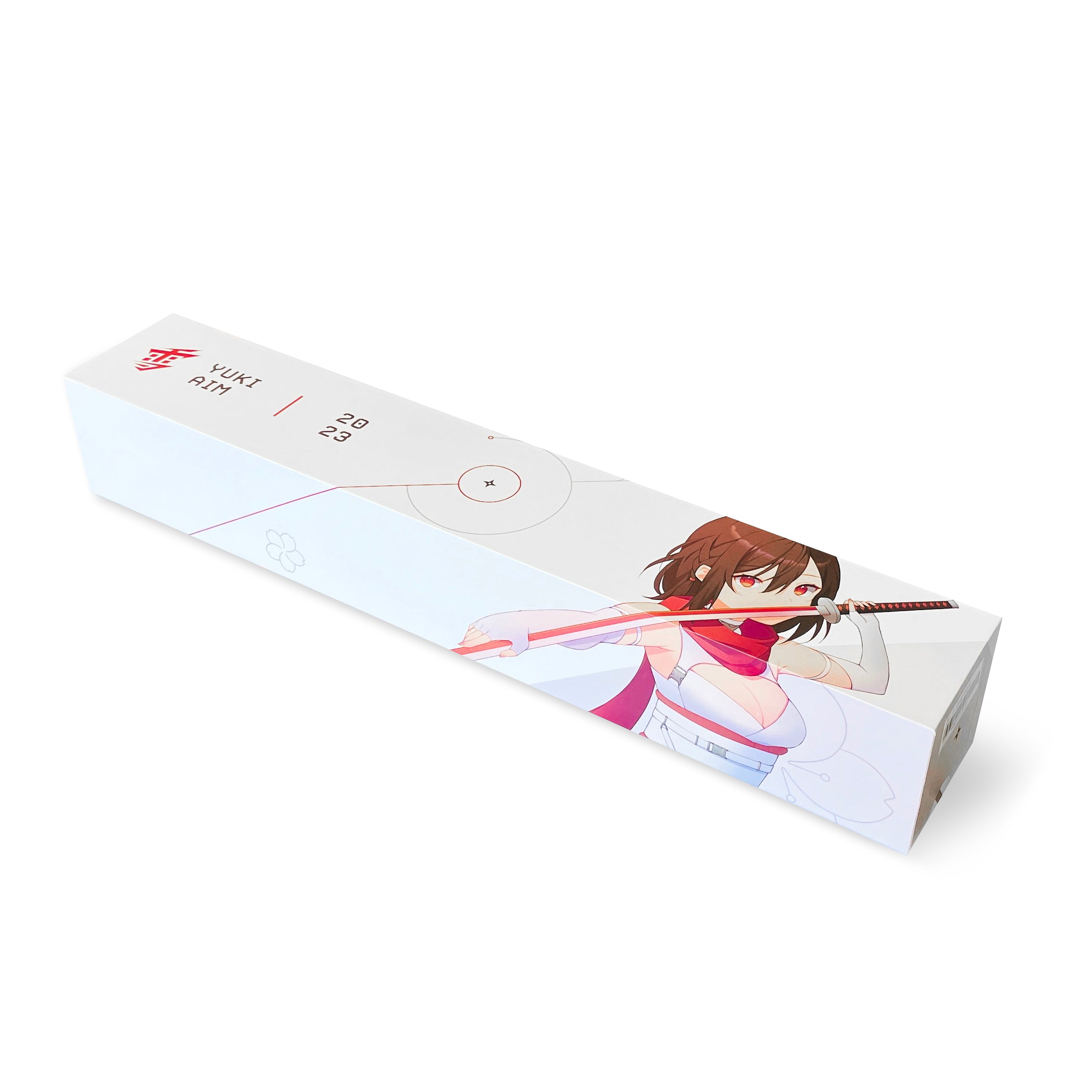 Yuki Aim - 2023 Drop 1 - Katana LARGE Mousepad Limited (White)