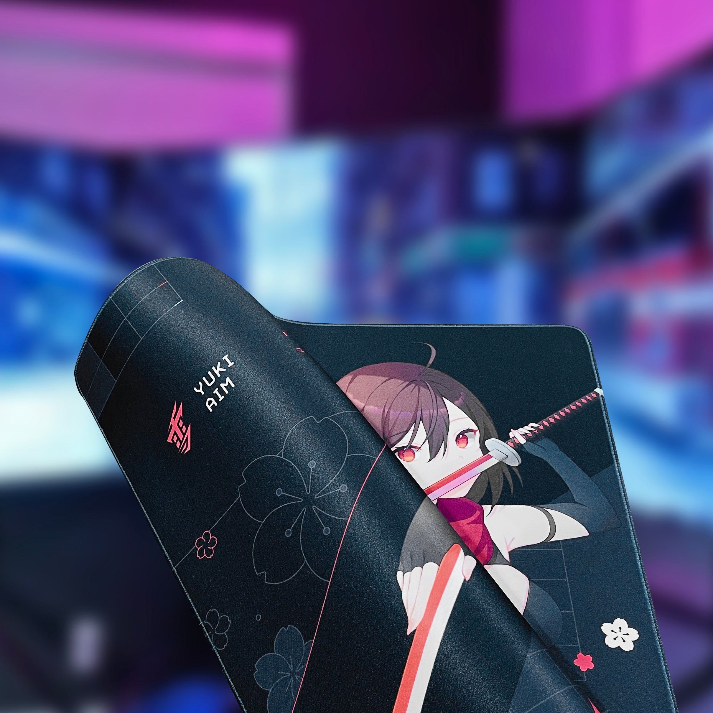 2023 Drop 1 - Katana LARGE Mousepad Limited (Black) - Yuki Aim