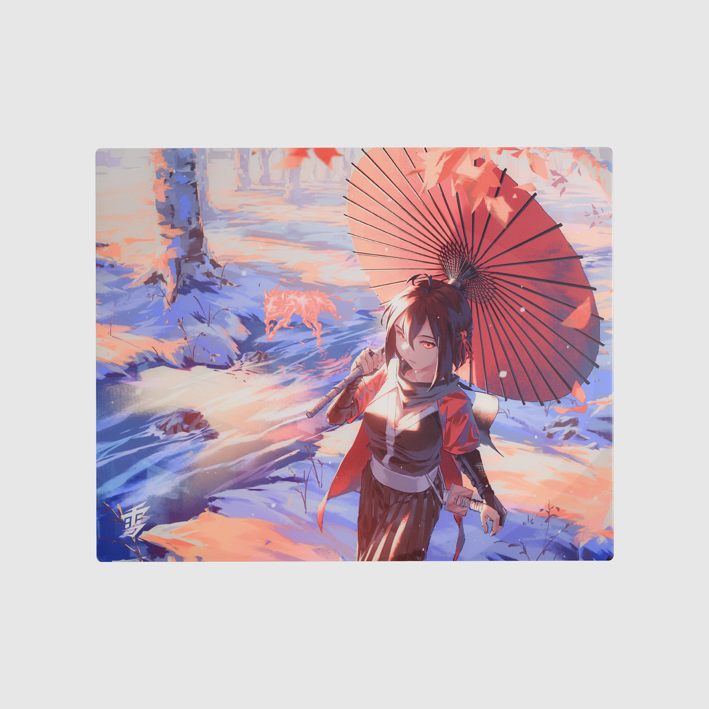 Yuki Aim - Kitsune Glass Mousepad Limited Yuki Aim - Kitsune Glass Mousepad Limited