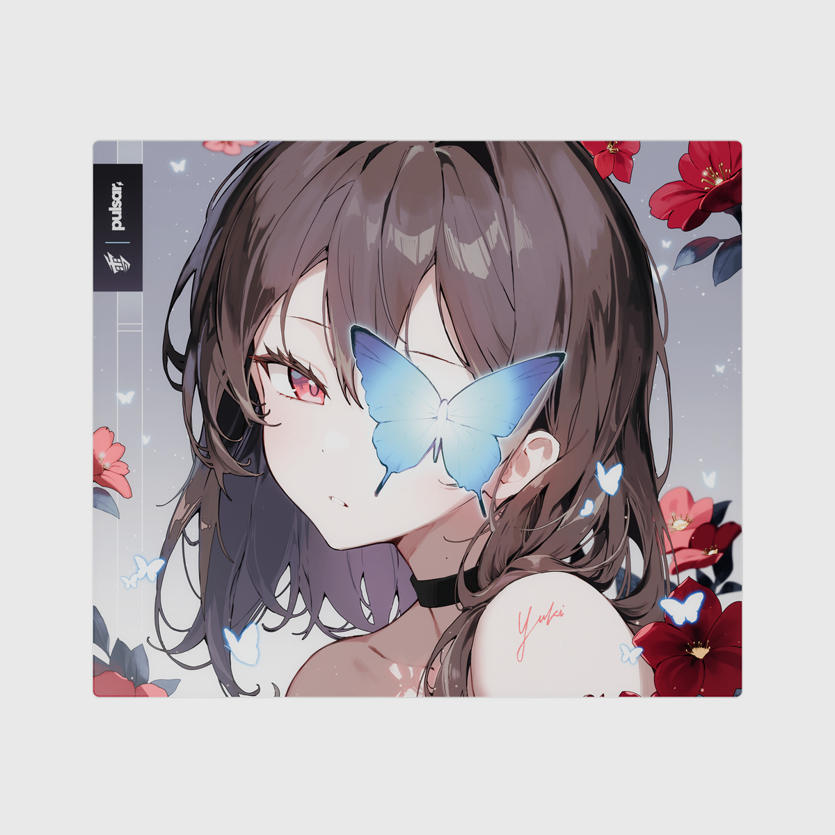 Yuki Aim x Pulsar - Superglide3 Glass Mousepad (Yuki Aim Edition)