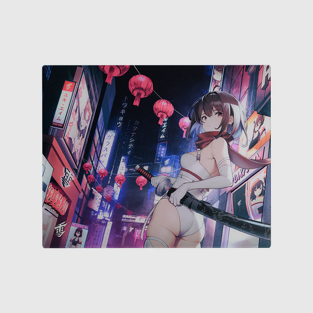 Yuki Aim - Katana City Glass Mousepad Limited Yuki Aim - Katana City Glass Mousepad Limited