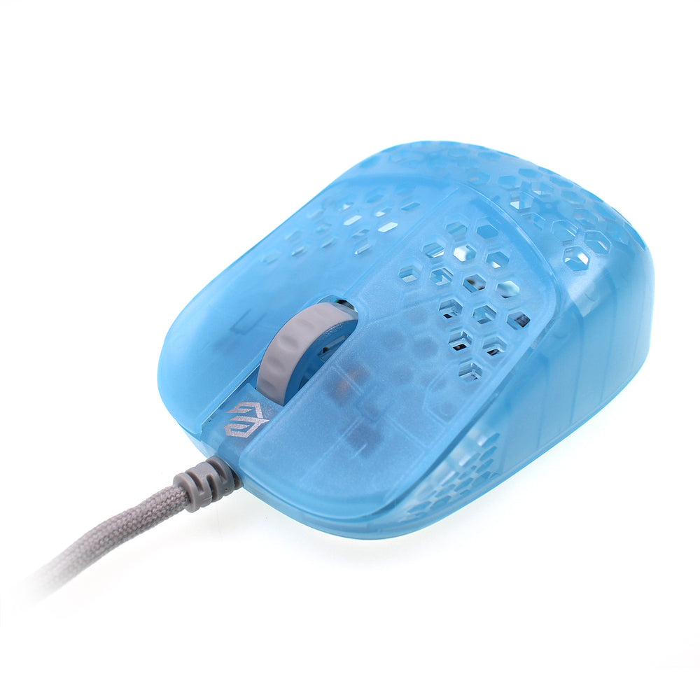 G-wolves HSK "Husky" Ultralight Wired Gaming Mouse - 3389 Sensor - Transparent Blue Edition